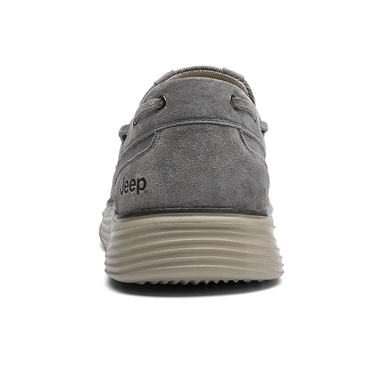 Jeep Durable Cushioning Low Top Canvas Shoes Men's Light Gray-3