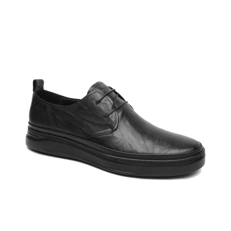 CROWN Casual Shoes Men's Black One Yard Larger-1