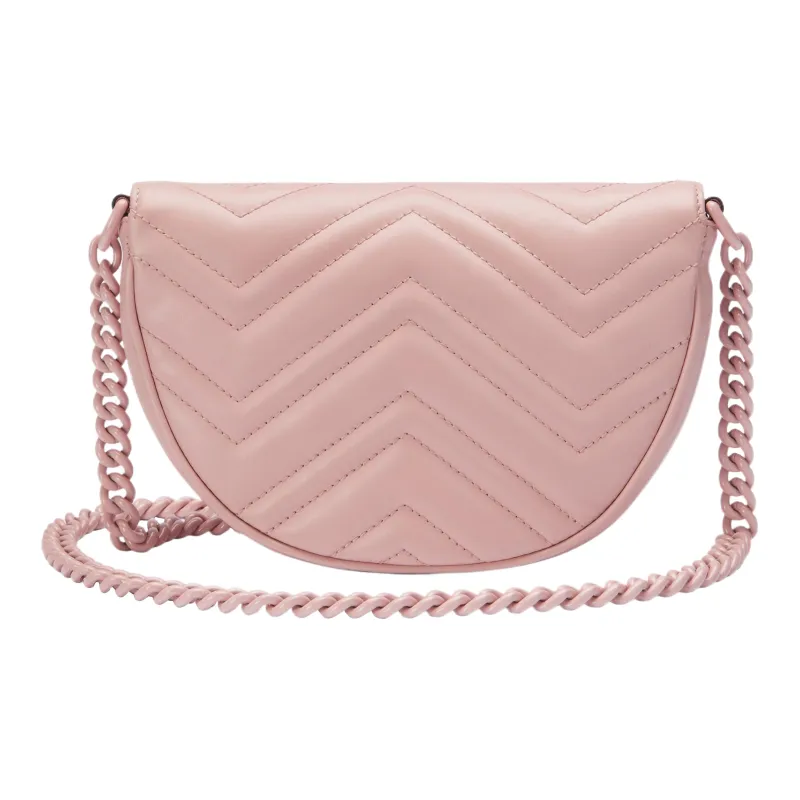 GUCCI Marmont Leather Shoulder Bag Crossbody Bag Mini Women's Pink-3