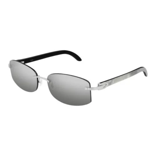 CARTIER Metal Rectangular Sunglasses Women's Gray