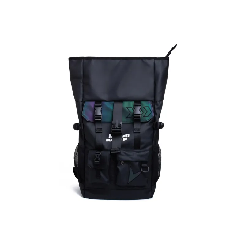 LOVERPUSS Polyester Backpack Tubas Unisex Dazzling Color White & Cool Black-1