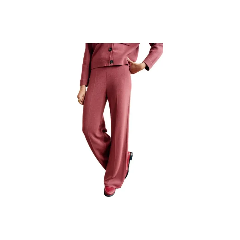 Sézane Casual Pants Women's Rose Red-1