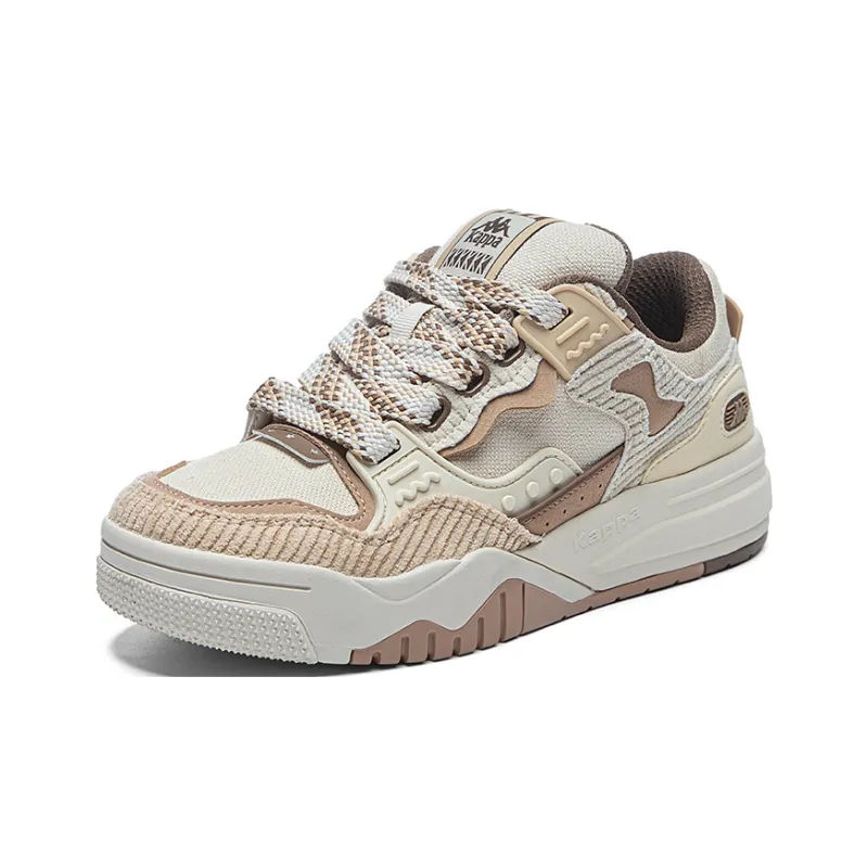 Kappa Wear Resistant Low Top Skateboard Shoes Unisex Beige-2