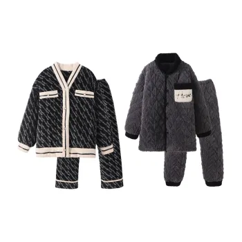Chun Xi Pajama Set Unisex Black/Gray