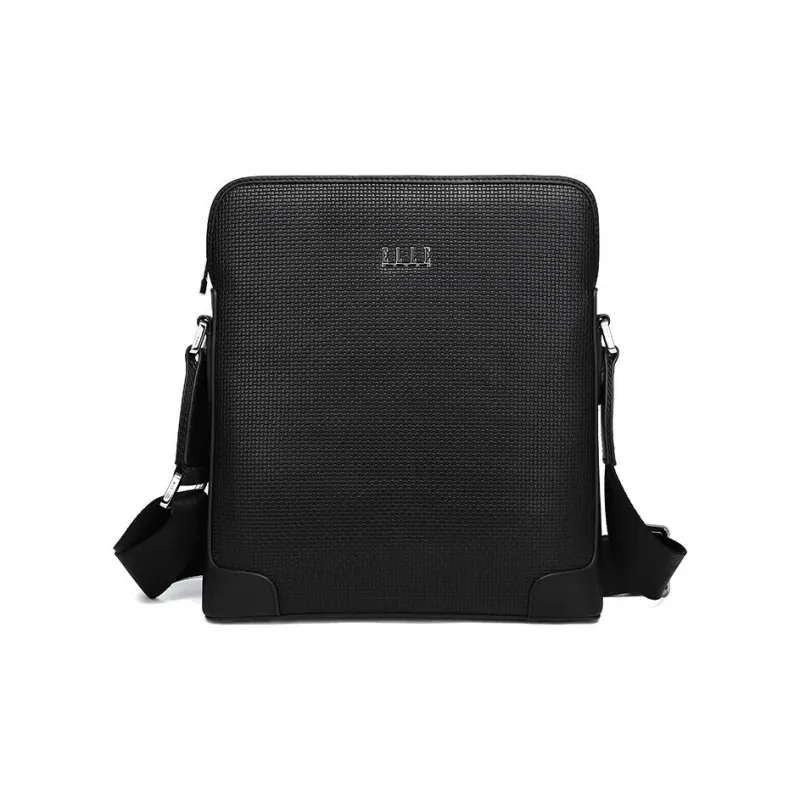 ELLE HOMME Top Grain Cow Leather Daylight Bag Shoulder Bag Crossbody Bag Regular Men's Black-0