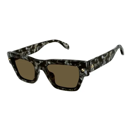 Alexander McQueen Recyclable Acetate Irregular Shape Sunglasses Men's Gray