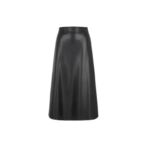 ARMANI EXCHANGE Leather Long Skirts Women's Black