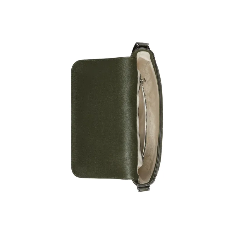 GUCCI Leather Messenger Bag Shoulder Bag Crossbody Bag Medium Size Men's Dark Green-7