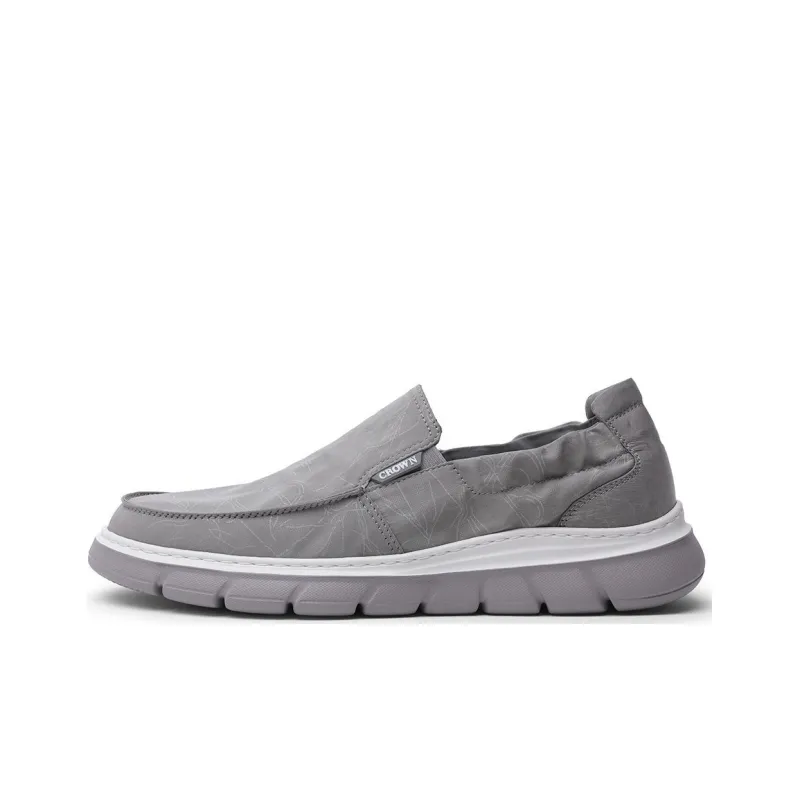 CROWN Casual Shoes Men Low Top Gray-0