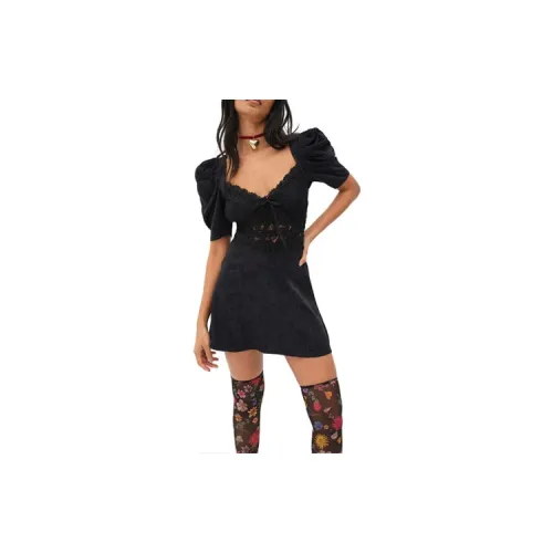 FOR LOVE & LEMONS Short-Sleeved Dresses Women's Black