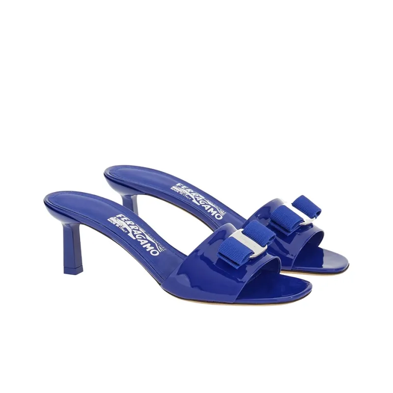 FERRAGAMO Vara Slip-Resistant Slide Slippers Women's Light Blue-2