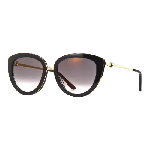 CARTIER Acetate Cat Eye Sunglasses Women's Black