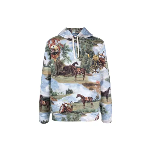 Polo Ralph Lauren Equestrian-print Long-sleeve Hoodie