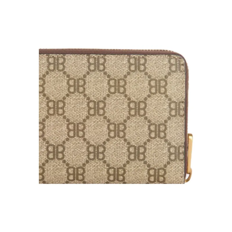 Balenciaga GUCCI Heavyweight Collaboration Canvas Wallet Women's Beige-2