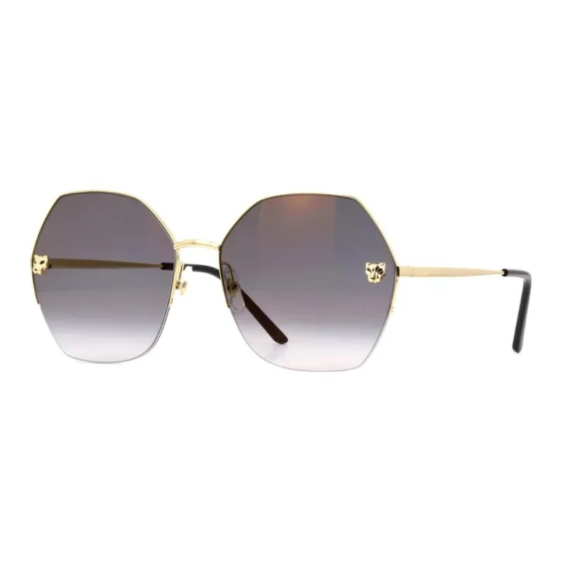 Cartier Panther Emblem Geometric Sunglasses-0