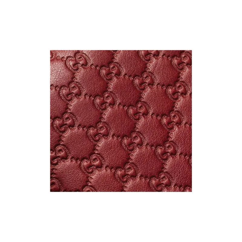 GUCCI Cow Leather Long Zip Closure Wallet Women's Red-3