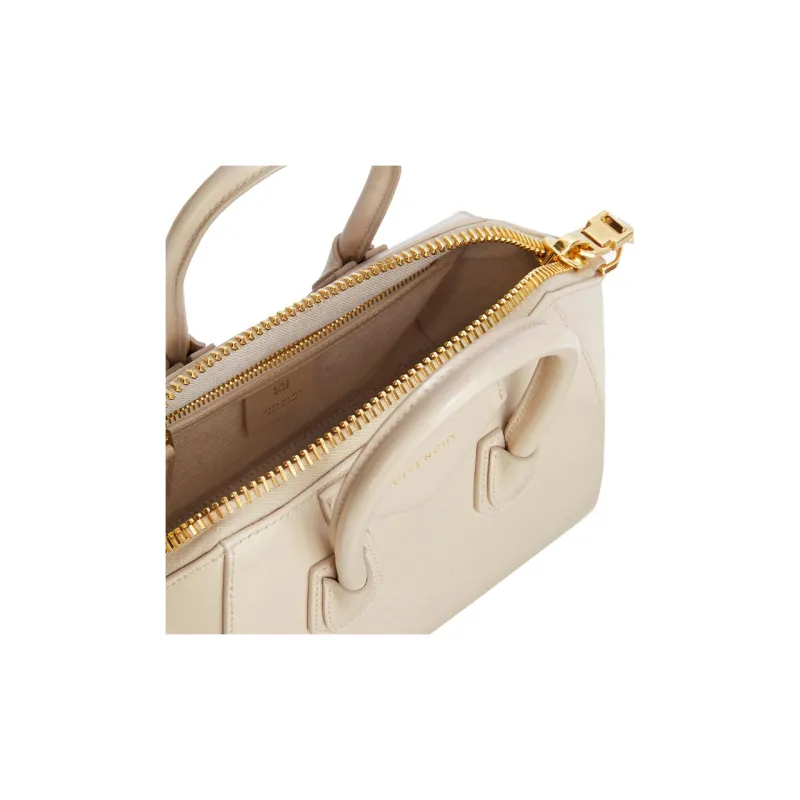 GIVENCHY Antigona Calfskin Handbag Mini Women's Gold-4