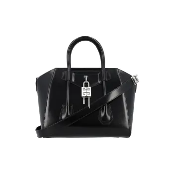 GIVENCHY Leather Tote Bag, Shopping Bag, Handbag Small Size Women's Black
