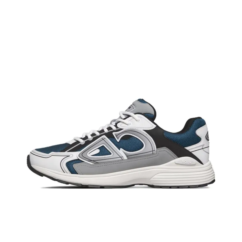 DIOR B30 Low Top Casual Shoes Men's Blue Gray-0