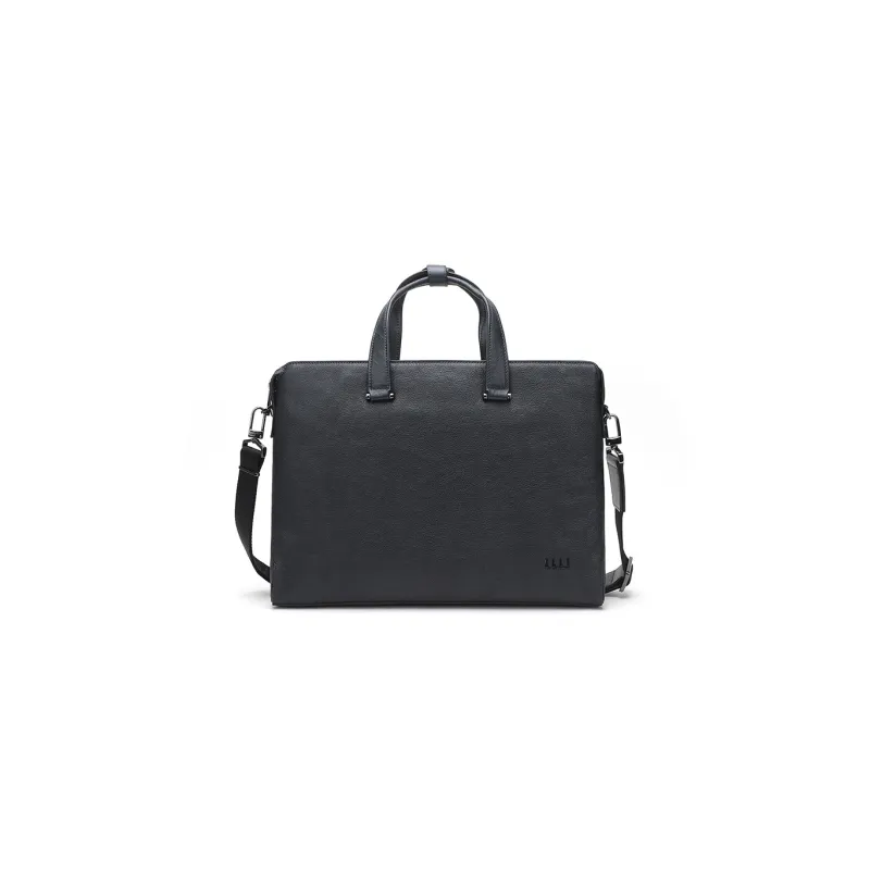 ELLE HOMME Top Grain Cow Leather Briefcase, Handbag, Shoulder Bag, Crossbody Bag Men's Black/Coffee/Blue-0