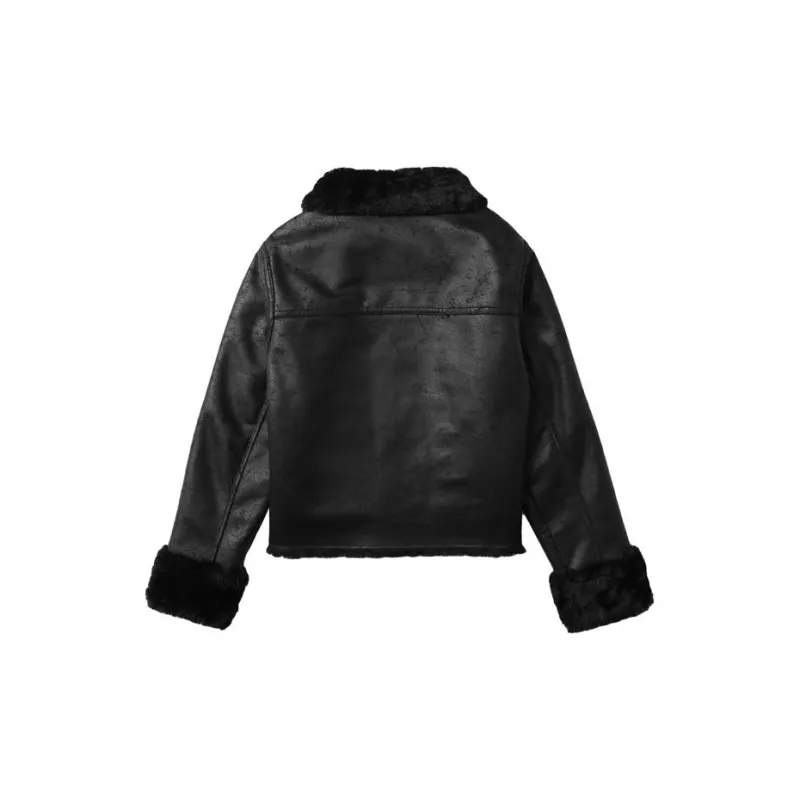 Izzue Press-stud Faux-leather Jacket-1