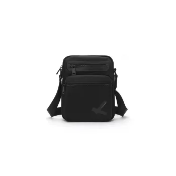 ELLE HOMME Leather Shoulder Bag Small Size Men's Black