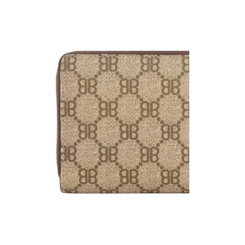 Balenciaga GUCCI Heavyweight Collaboration Canvas Wallet Women's Beige-3