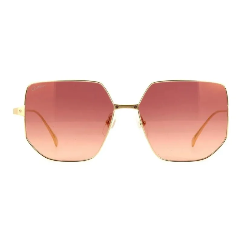 Cartier Geometric Oversized Frame Sunglasses-1