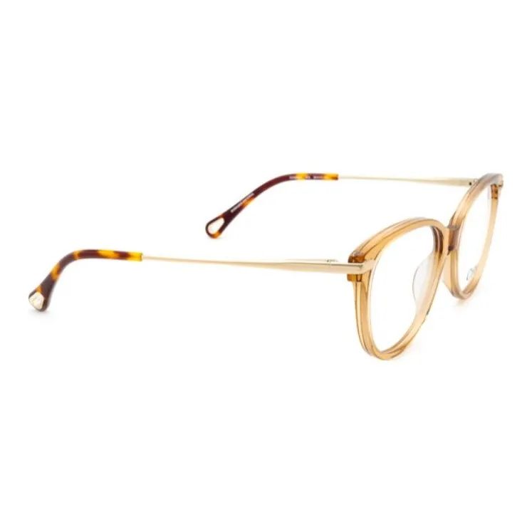 Chloe Acetate Metal Cat Eye Eyeglass Frames Men's Gold-1