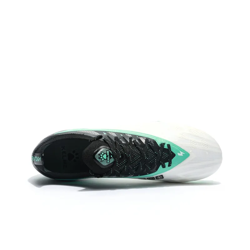 KELME Glimpse MG Rubber Short Studs Cushioning, Slip Resistant, And Breathable Soccer Shoes Unisex White Green-3