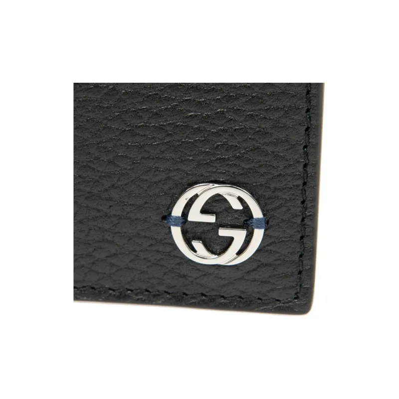 GUCCI Leather Card Holder, Wallet, Card Holder, Wallet Men's Black-3