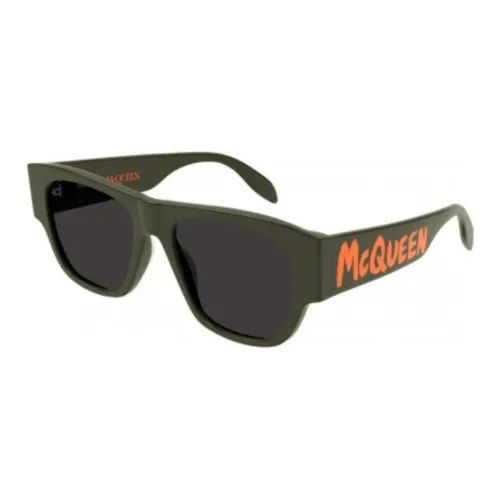 Alexander McQueen Acetate Square Sunglasses Men's Green
