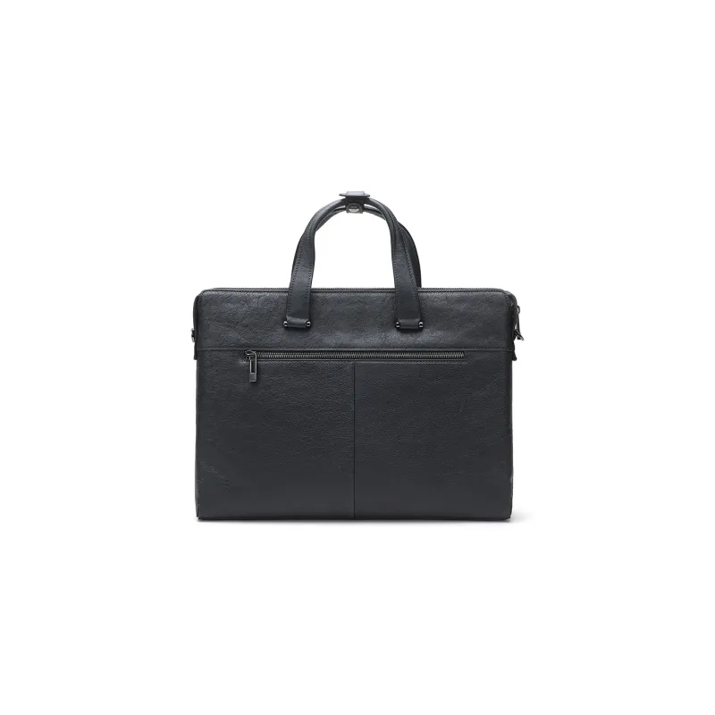 ELLE HOMME Top Grain Cow Leather Briefcase, Handbag, Shoulder Bag, Crossbody Bag Men's Black/Coffee/Blue-3