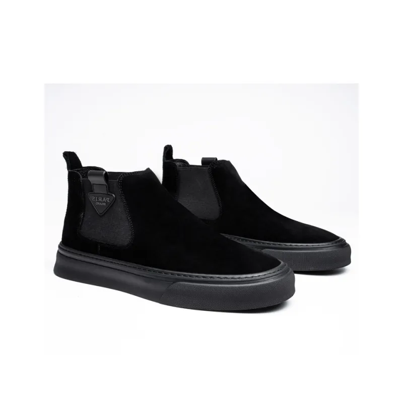 YEDANI Short Chelsea Boots Men's Black-2
