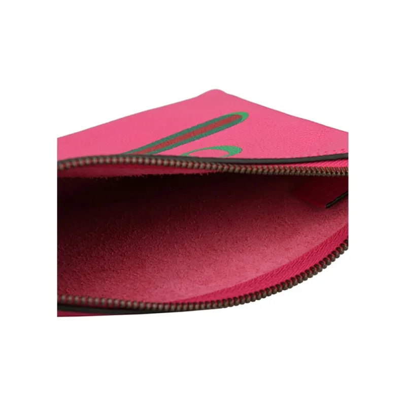 GUCCI Leather Clutch Small Size Unisex Fuchsia-3