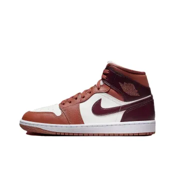 Jordan 1 Mid 'Dusty Peach Night Maroon' Women's