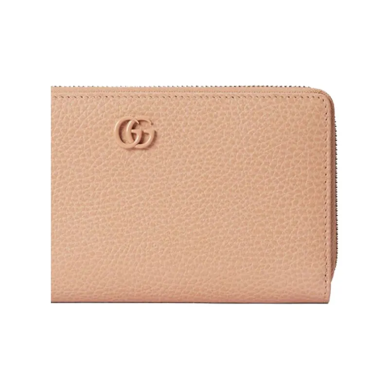 GUCCI Marmont Leather Wallet Women's Rose Beige-3