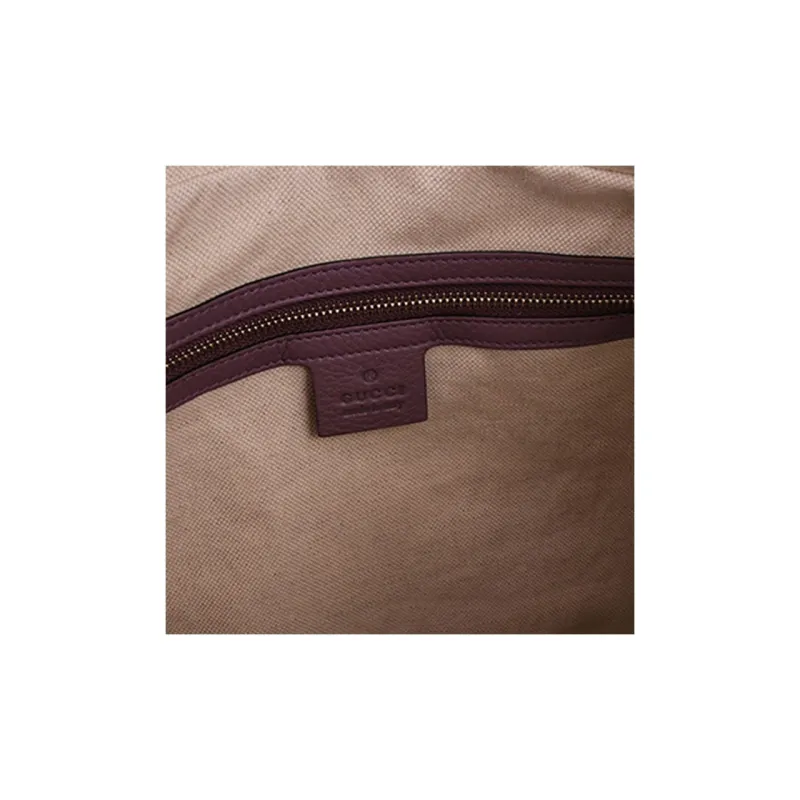 GUCCI Cow Leather Shoulder Bag Crossbody Bag Handbag Women's Purple-4