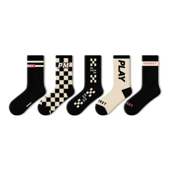 Primeet Mid Calf Socks Unisex 5 Pack
