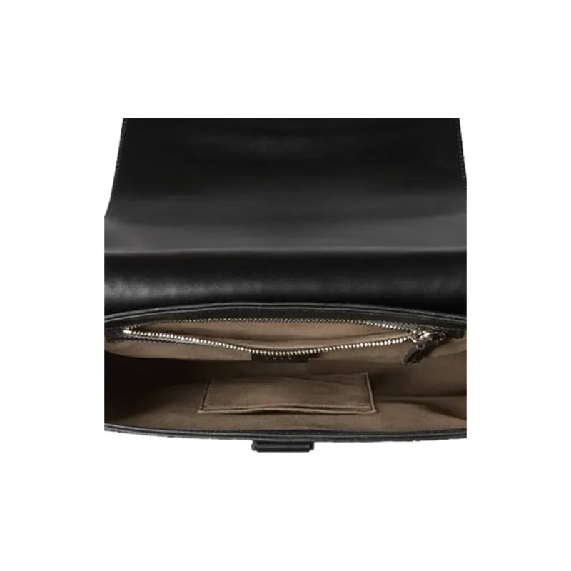 GUCCI Leather Messenger Bag, Shoulder Bag Men's Black-2