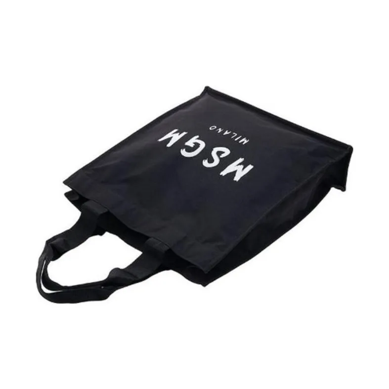 MSGM Fabric Tote Bag Shopping Bag Handbag Men's Black-2