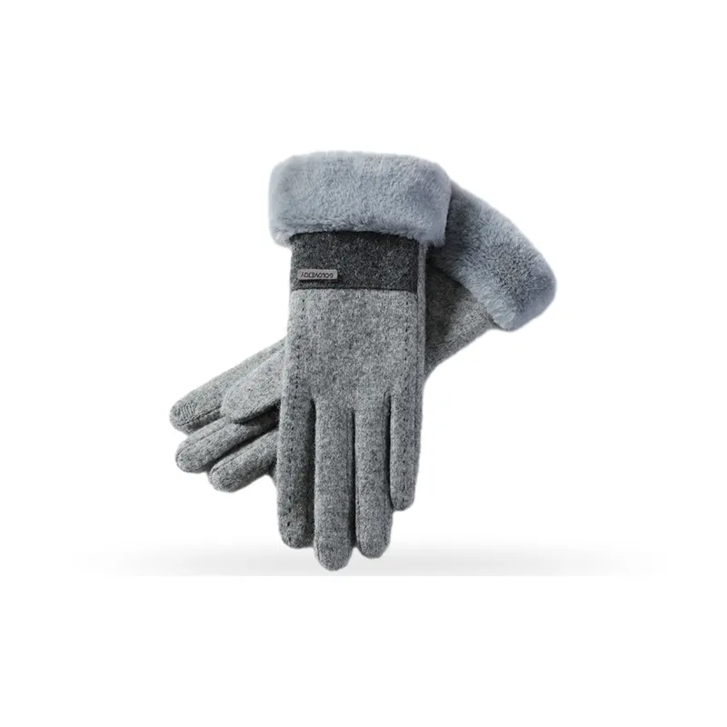 VINEY Wool Polyamide Knit Gloves Women's-2