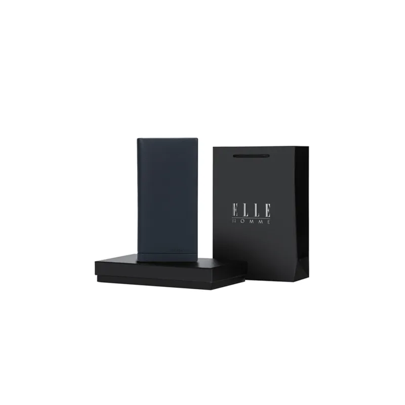 ELLE HOMME Cow Leather Business Suit Bag Wallet Regular Men's Solid Color-0
