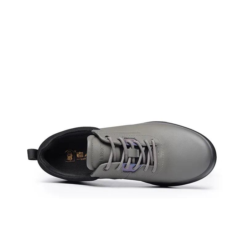 LAORENTOU Men's Casual Shoes Men Low Top Black/Gray-6