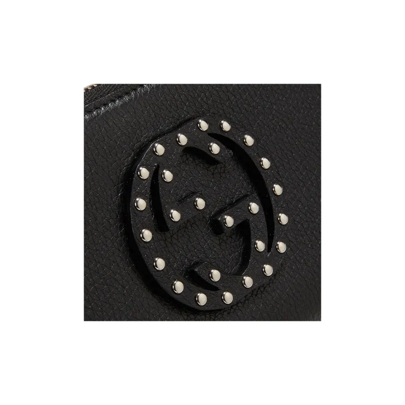 GUCCI Soho Leather Wallets With Money Clip Women's Black-2