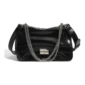 HAWA PU Messenger Bag Shoulder Bag Tote Bag Shopping Bag Shoulder Bag Large Size Women's Black
