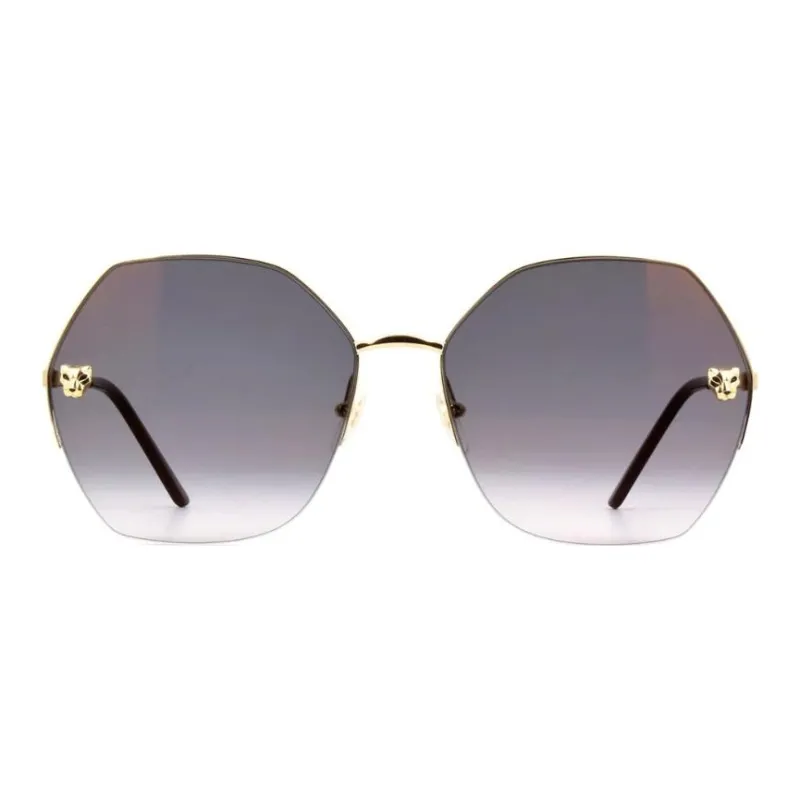 Cartier Panther Emblem Geometric Sunglasses-1