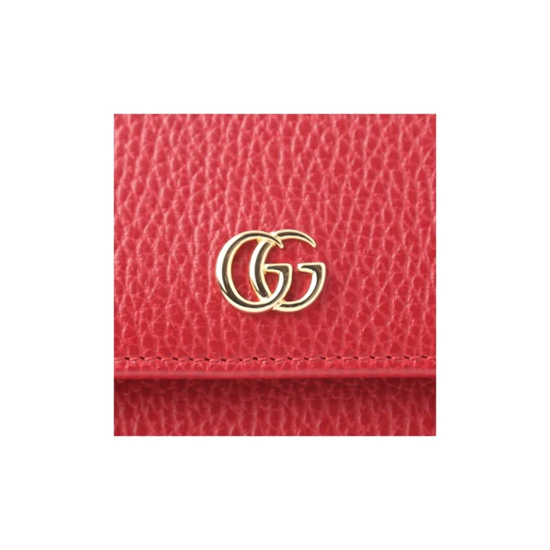 GUCCI GG Marmont Leather Clutch Regular Women's Red-2