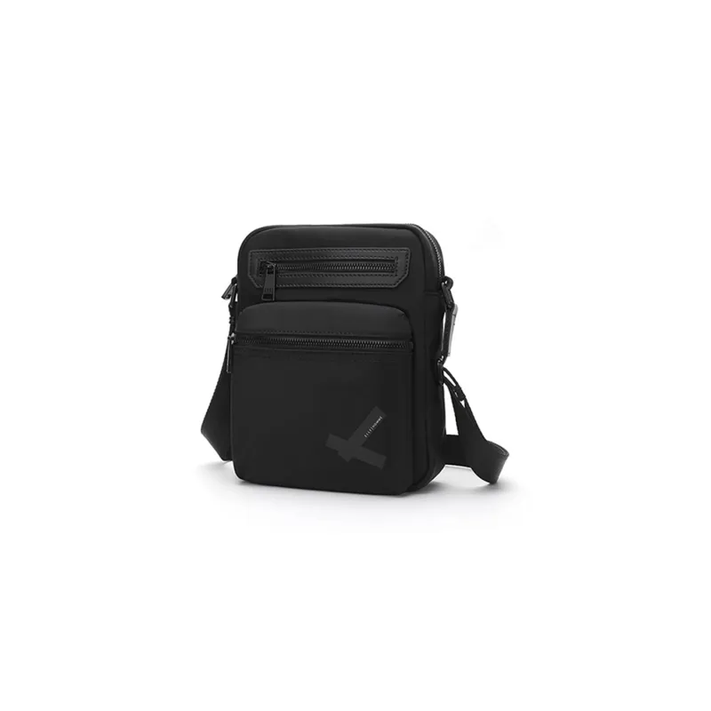 ELLE HOMME Leather Shoulder Bag Small Size Men's Black-1