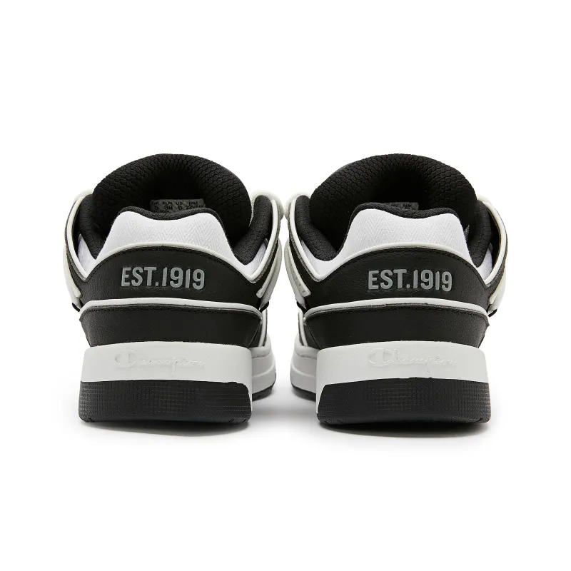 Champion Low Top Skateboard Shoes Unisex Black White-3